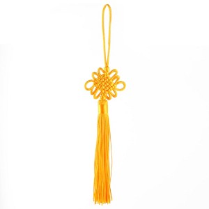 Unique Bargains Home Car Traditional Style Handmade Tassel Knot Yellow 1Pc - 1 of 3
