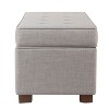 Shelton Tufted Top Storage Ottoman - Gray - Threshold™: Upholstered Rectangular Furniture with Lid - 4 of 4