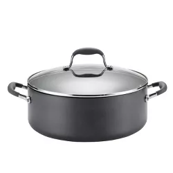 Anolon Advanced 7.5qt Hard Anodized Nonstick Wide Stockpot with Lid Gray