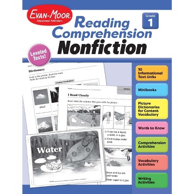 Reading Comprehension: Nonfiction, Grade 1 Teacher Resource - by  Evan-Moor Educational Publishers (Paperback)