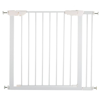 Pet Adobe Tension-Mounted Metal Walk Through Pet Gate - White