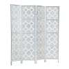 NicBex 4-Panel Room Divider for Home, Divider for Room Separation, Modern Folding Fabric Privacy Screen with Wood Legs for Home & Office - 3 of 4
