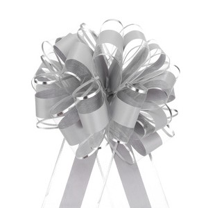 Unique Bargains Christmas Wedding Car Basket Gift Wrapping Big Pull Bow 5 Pcs - 1 of 4