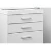 File Cabinet, Rolling Mobile, Storage Drawers, Printer Stand, Office, Work, White Laminate, Contemporary, Modern - 3 of 4