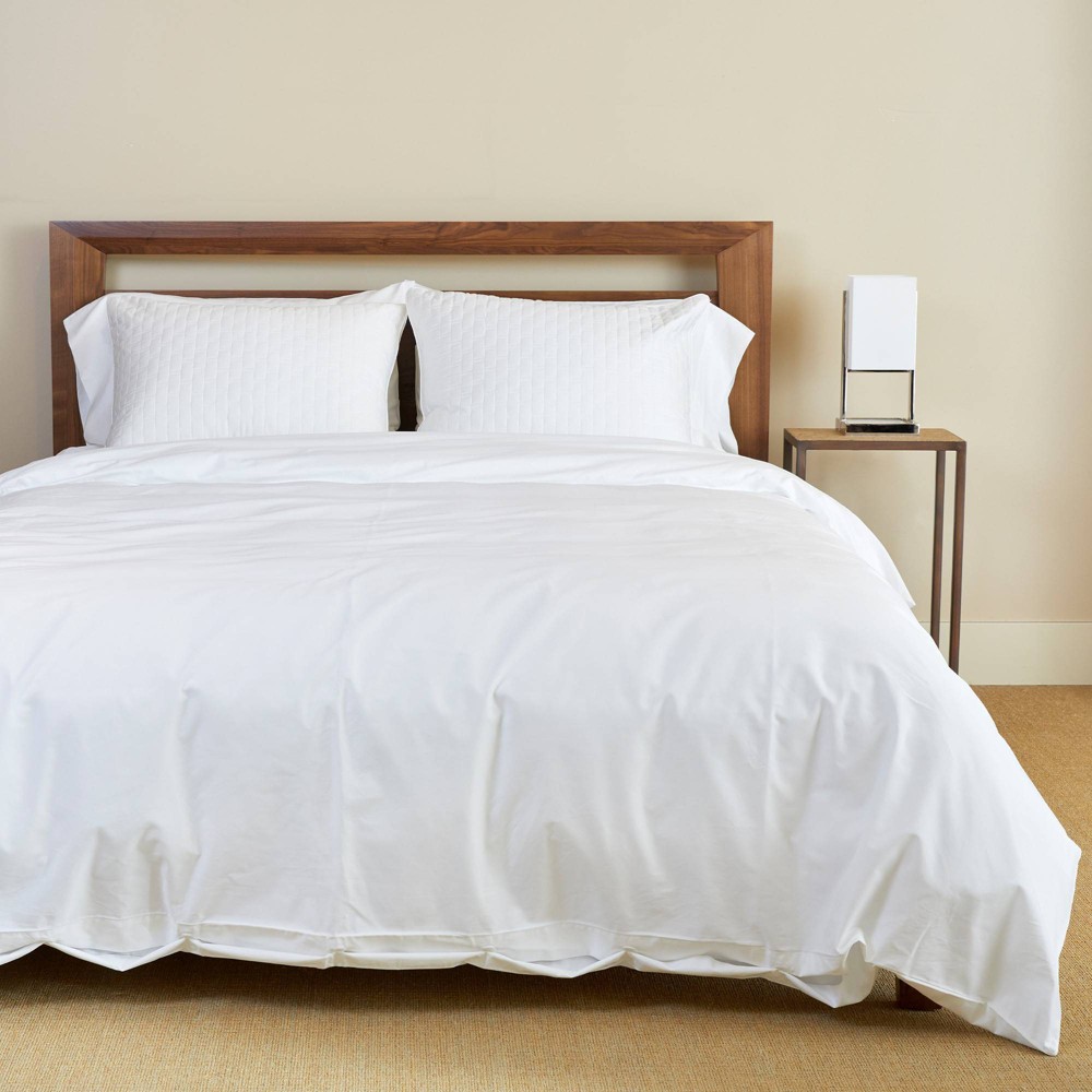 Photos - Bed Linen King Melange Viscose from Bamboo Cotton Reversible Duvet Cover White - Bed