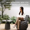 POVISON Modern Round Outdoor Swivel Lounge Chair, Balck Wicker Sofa with Metal Frame, Weather Resistant, Fully Assembled - 4 of 4