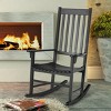 Costway 2PCS Wood Rocking Chair Porch Rocker High Back Garden Seat Indoor Outdoor - 4 of 4