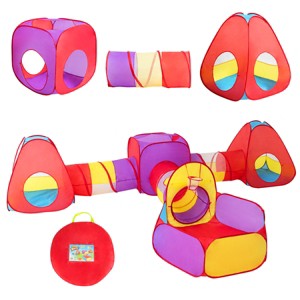 Costway 7pc Kids Ball Pit Play Tents & Tunnels Pop Up Baby Toy Gifts - 1 of 4