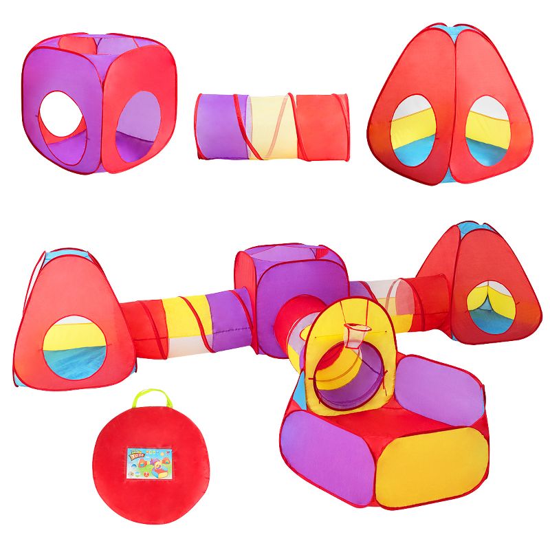 Costway 7pc Kids Ball Pit Play Tents & Tunnels Pop Up Baby Toy Gifts, 1 of 10