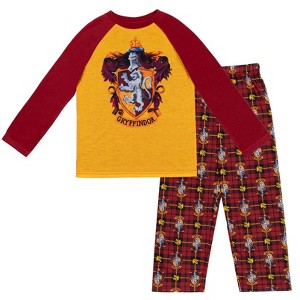 Harry Potter Hufflepuff Ravenclaw Slytherin Gryffindor Girls Pajama Shirt and Pants Little Kid to Big Kid - 1 of 4