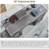 SinCiDo 58" Farmhouse Executive Desk, Embossed Texture Computer Desk with Drawers & Cabinet, Writing Table for Home Office - 4 of 4