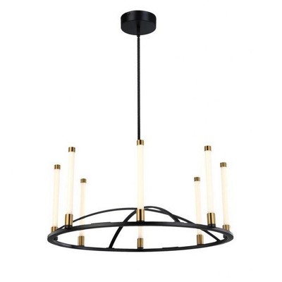 Artcraft Lighting Infiniti 8 - Light Chandelier in  Matte Black/Brass