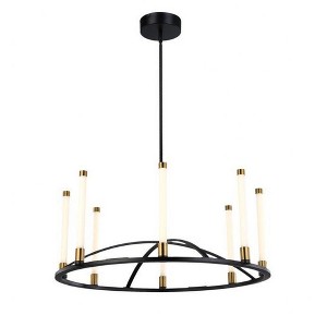 Artcraft Lighting Infiniti 8 - Light Chandelier in  Matte Black/Brass - 1 of 1