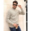 BLUEMING Men's Marled Knit Fleeced Sweatshirts Henley Neck Tops Warm Knitted Winter Thermal Sweat Shirts Button Mens Pullovers - 4 of 4