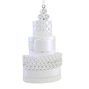 Polarx 4.25 In Wedding Cake Christmas Tree Ornament , Christmas Decor Marriage Cake (1PC) - 1 of 4