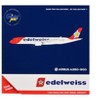 Airbus A350-900 Commercial Aircraft with Flaps Down Configuration "Edelweiss Air" White w/Red 1/400 Diecast Model by GeminiJets - 3 of 3