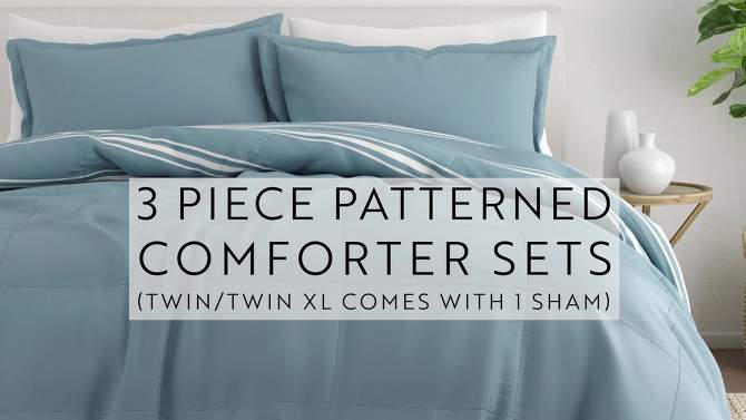 Geometric Modern Reversible Soft Comforter Sets, Down Alternative, Easy Care - Becky Cameron, 2 of 22, play video