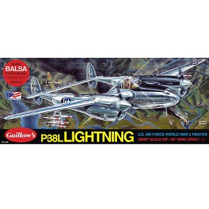 Guillow's Lockheed P-38 Lightning Model Kit Black, Small - 1 of 2
