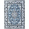 Vintage Medallion Area Rug - Non-Slip Non-Shedding Low Pile Rug Printed Soft Foldable Indoor Carpet for Bedroom Living Room - 2 of 4