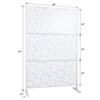 DSVIMOY Outdoor & Indoor Privacy Screen, Freestanding Decorative Privacy Screen for Deck Balcony Patio, White, 48"*76"*16" - 3 of 4