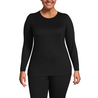 Lands' End Women's Baselayer Cozy Thermaskin Crewneck Top