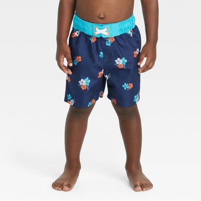 Toddler Boys' Floral Swim Shorts - Cat & Jack™ Blue