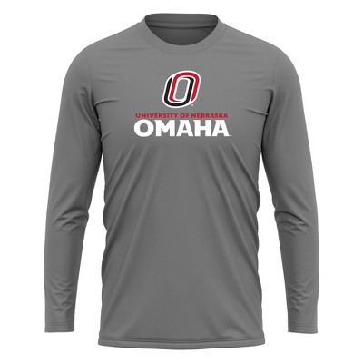 Men's University of Nebraska at Omaha Adult Sport Long Sleeve Shirt Primary Logo