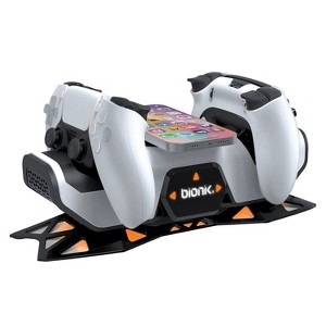 bionik® Power Stand Pro and QuickShot Pro Bundle for PlayStation® 5 in White - 1 of 4