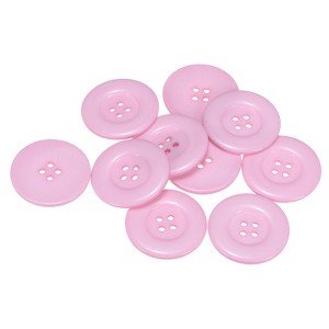 Unique Bargains Resin Round Flat 4-Hole DIY Craft Sewing Buttons 60L 1.5" 10 Pcs - 1 of 4