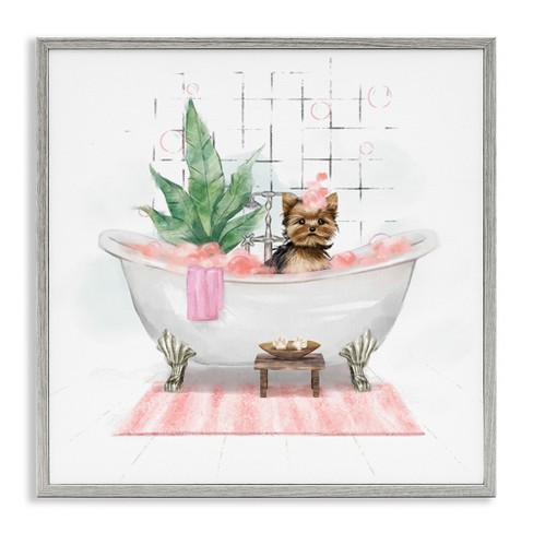 Stupell Industries Chic Yorkie Dog in Bubble Bath, 17" x 17" - image 1 of 4