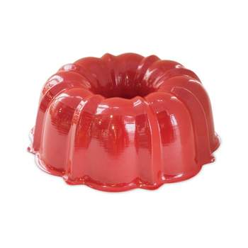 Vintage Nordic Ware 12 Inch Bundt Cake Keeper for 10 Inch Cake Pie Etc.  Plastic Cake Storage Carrier Red Base & Clear Locking Lid W/handle. 