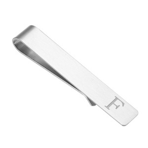 Unique Bargains Stainless Steel Necktie Pinch Letter with Black Gift Box Initial Tie Clip for Men - 1 of 4