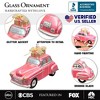 Nostalgic Pink Car Glass Christmas Ornament, Vintage Classic Tree Decor| OrnamentallyYou - 3 of 4