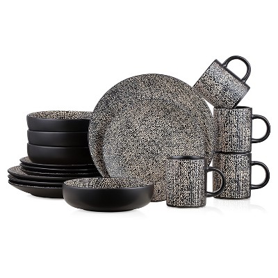 Table 12 16-piece Dinnerware Set, Stonewashed Dinnerware Set For 4  Including Dinner Plates, Dessert & Salad Plates, Bowls, Mugs, Modern  Kitchen Set : Target