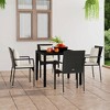 vidaXL 4 pcs Poly Rattan Patio Chairs with Cushions - Durable, Comfortable and Weather-Resistant Outdoor Seats - Black and Cream White - 2 of 4