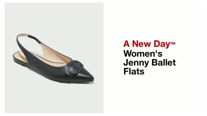 Women's Jenny Ballet Flats with Memory Foam Insole - A New Day™, 2 of 17, play video