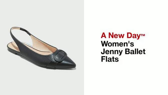 Women's Jenny Ballet Flats with Memory Foam Insole - A New Day™, 2 of 9, play video