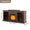 Vlrska 68'' Electric Fireplace Featuring Remote & Built-In Storage Shelves - 2 of 4