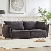 TIRAMISUBEST Modern Sectional Sofa, Stylish Chenille 3-Seat Couch with 2 Pillows, Thickly Padded Long Loveseat - 2 of 4