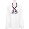 INSPIRE CHIC Women's Heart Contrast Color Striped Skinny Long Hair Ribbon Handbag Handle Wrap Scarves - 2 of 4