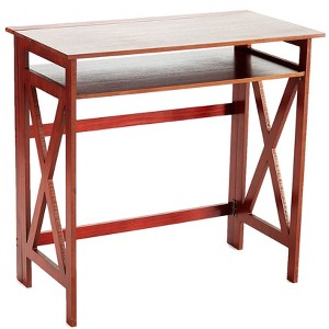 The Lakeside Collection Crisscross Folding Office Furniture - Walnut Desk - 1 of 4