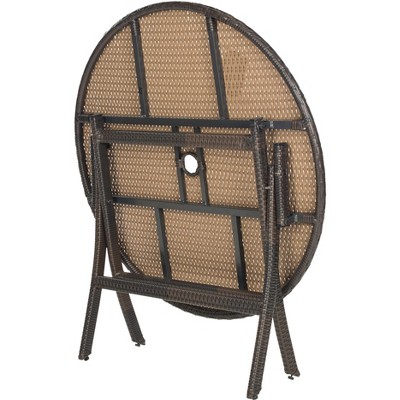 Ellis Brown Round Rattan Folding Patio Table