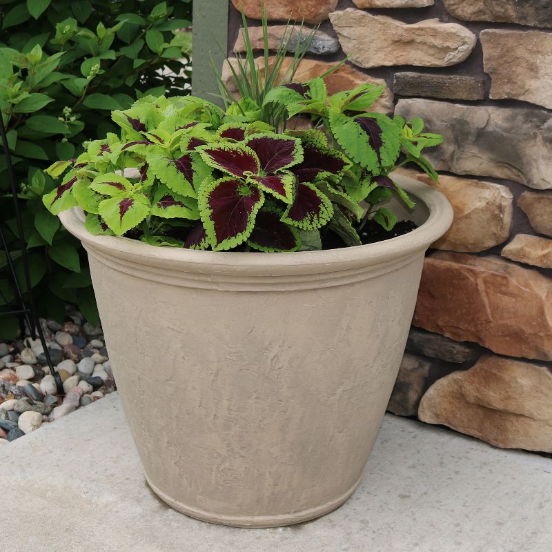 Sunnydaze Indoor/Outdoor Patio, Garden, or Porch Weather-Resistant Double-Walled Anjelica Flower Pot Planter - 24", 3 of 13