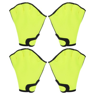 Unique Bargains Swimming Diving Training Resistance Webbed Aquatic Fins 2 Pairs