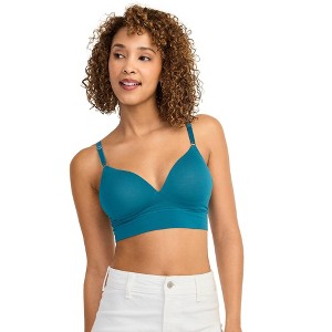 Jockey Women's Seamfree Smooth T-Shirt Bralette XS Really Teal - 1 of 2