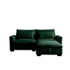 86.6" Corduroy Cloud Modular L-Shaped Sectional Sofa with Big Deep Seat and Storage Ottoman for Small Living Room - 4 of 4