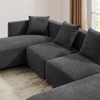 VANOMi Boucle Sectional Sofa with Toss Pillows - 4 of 4