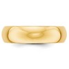 Black Bow Jewelry 2mm to 6mm 10K Yellow Gold Half Round Standard Fit Band - 2 of 4
