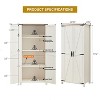 OKD 72" Farmhouse Decorative Storage Cabinets w/Hanging Rod & Adjustable Shelves - 4 of 4