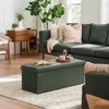 LEDREM 43" Storage Ottoman Bench, Ottoman with Storage, Leather Storage Bench, Hold up to 660lb for Living Room - 3 of 4